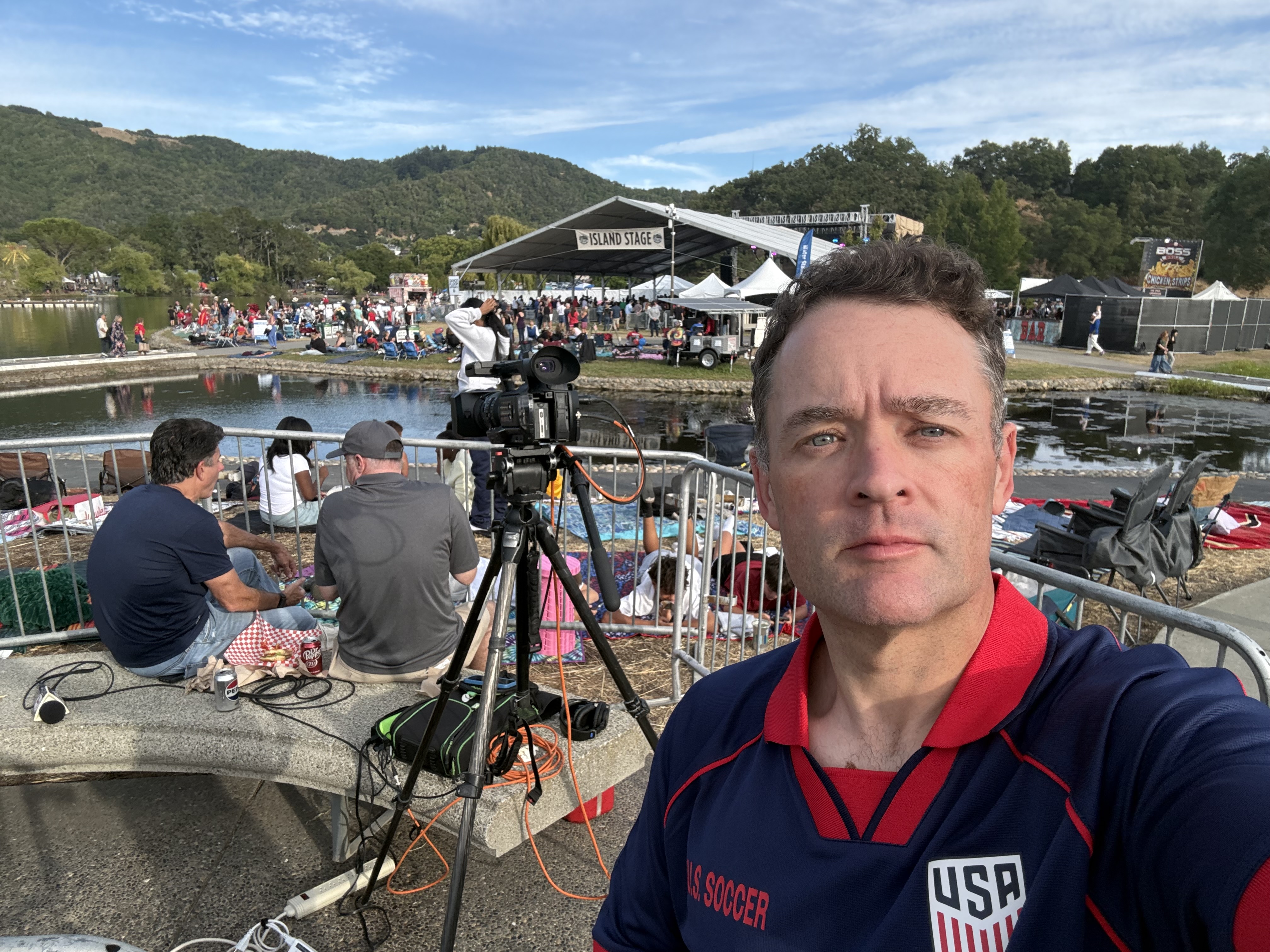 4th of July, selfie, Marin County Fair, cameraman, behind the scenes